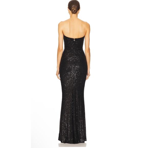 NEW NWT Nookie Revolve Lumiere Sequin Gown Black size Small - Picture 3 of 9